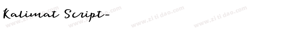 Kalimat Script字体转换